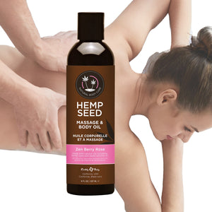 Hemp Seed Massage Oil - Zen Berry Rose
