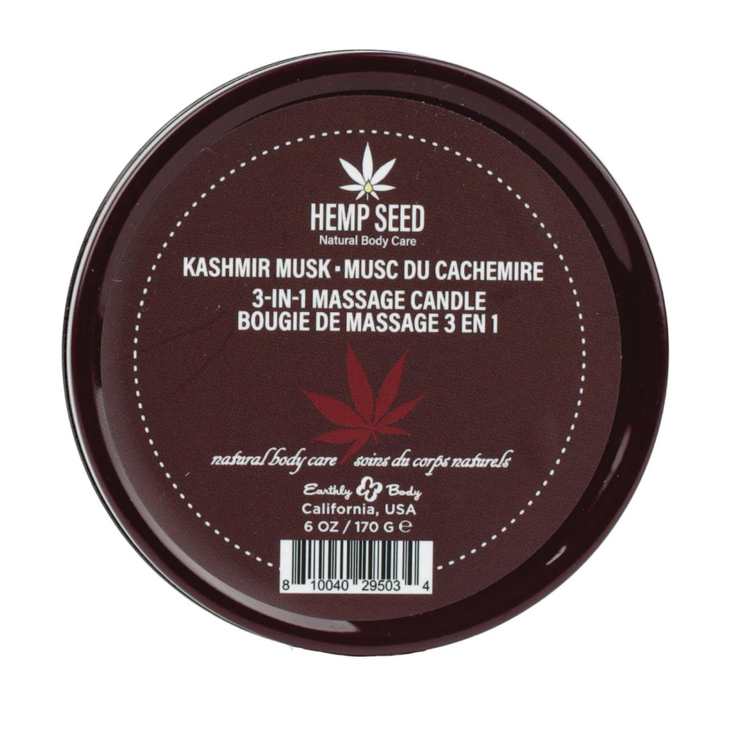 Hemp Seed Massage Candle - Kashmir Musk