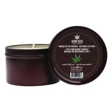 Load image into Gallery viewer, Hemp Seed Massage Candle - Naked in the Woods