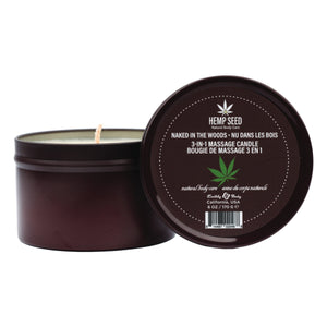 Hemp Seed Massage Candle - Naked in the Woods