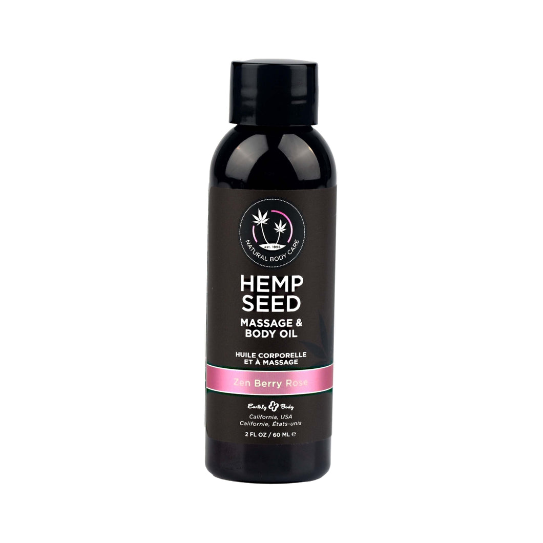 Hemp Seed Massage Oil - Zen Berry Rose