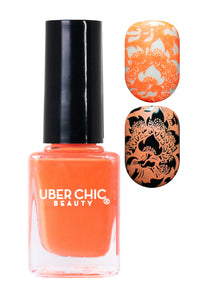 UberChic Stamping Polish - Electric Pumpkin