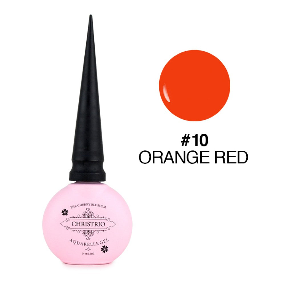 Christrio Aquarelle Gel - #10 Orange Red