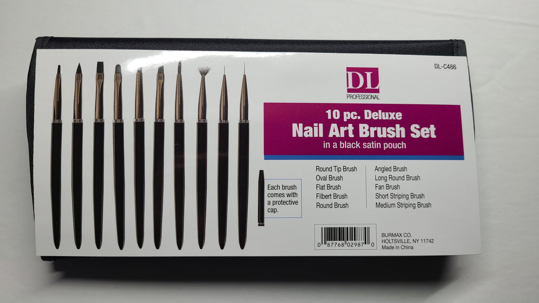 Nail Art Brush Set - 10pc