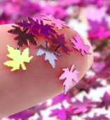 Glitter Leaves - Pink/Gold